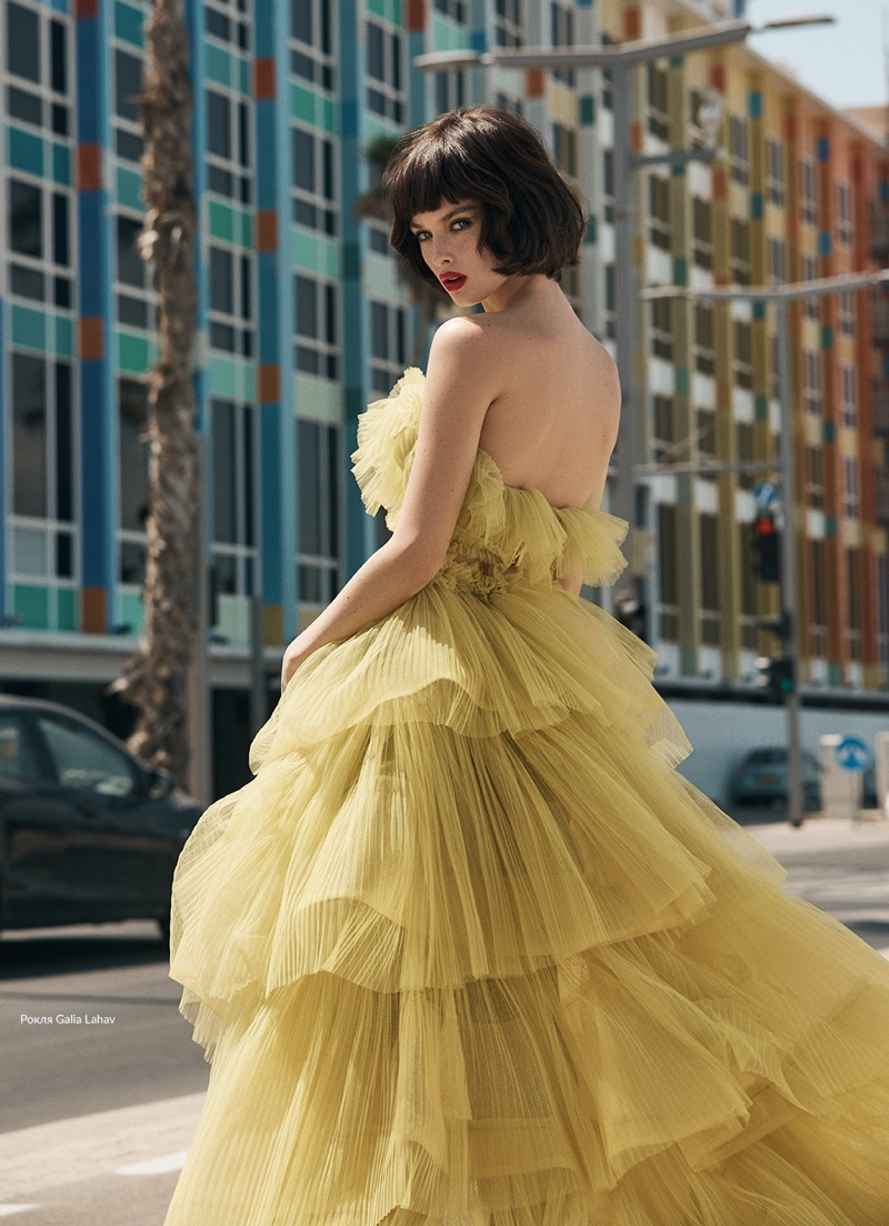  Eden Polani modeling in a high-fashion editorial shoot for a European magazine