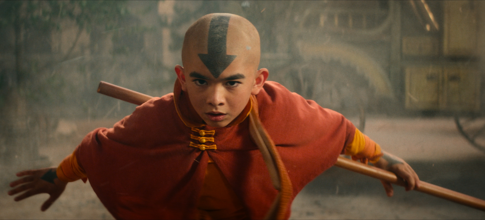 Gordon Cormier as Avatar Aang in Netflix's live-action Avatar: The Last Airbender series